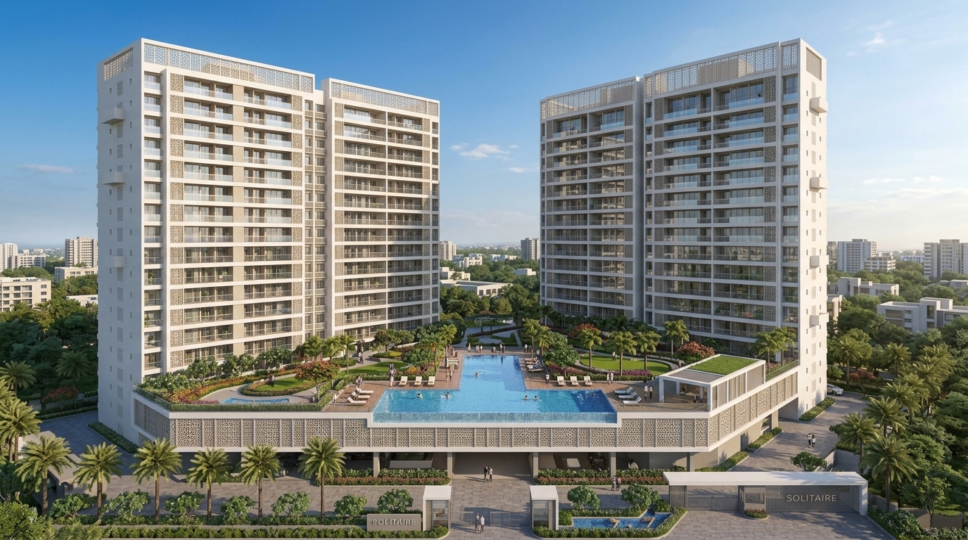 Solitaire Kothrud - Elevated Podium & Infinity Pool Deck